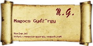 Magocs György névjegykártya