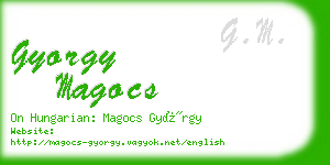 gyorgy magocs business card